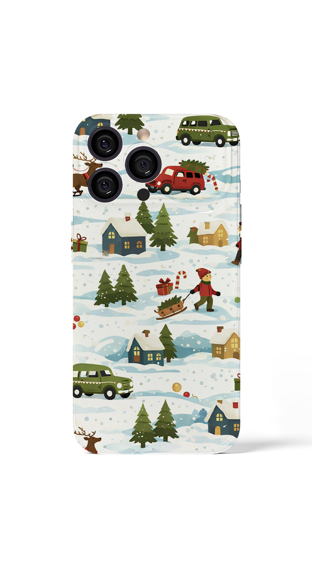 iPhone 17 Pro Max Snowy holiday fun with festive cheer